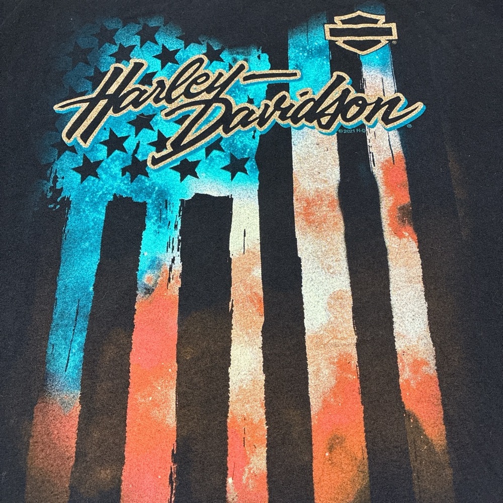 Harley-Davidson American Flag ladies Tee from Indiana